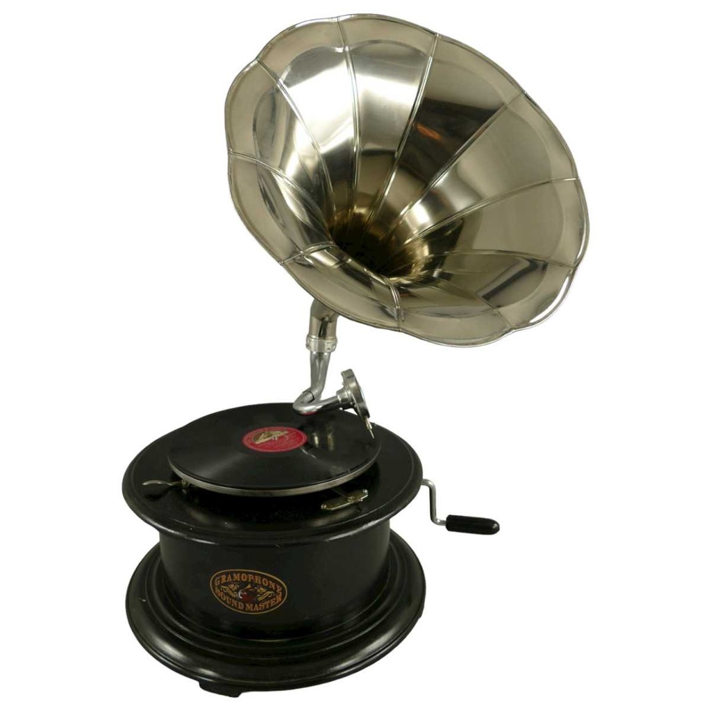 [LA-39583] Trichtergrammophon vernickelt Rund