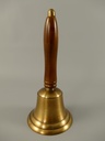 Schulglocke Messing Brüniert Holzgriff H 21x10 cm