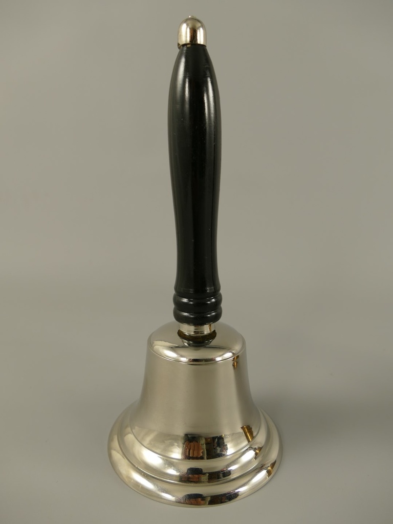 [LA-39638] Schulglocke Tischglocke Glocke Metall vernickelt