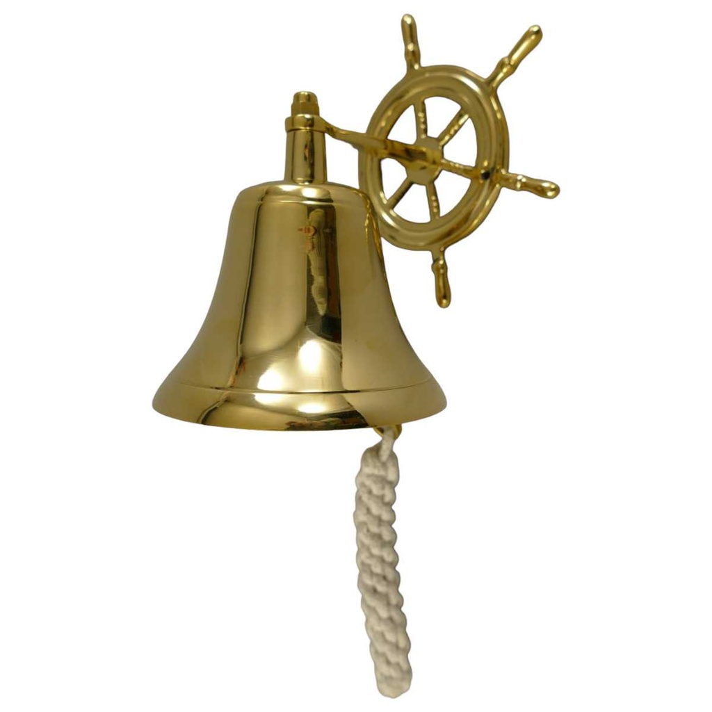 [LA-39667] Glocke Messing Steuerrad H 20 cm