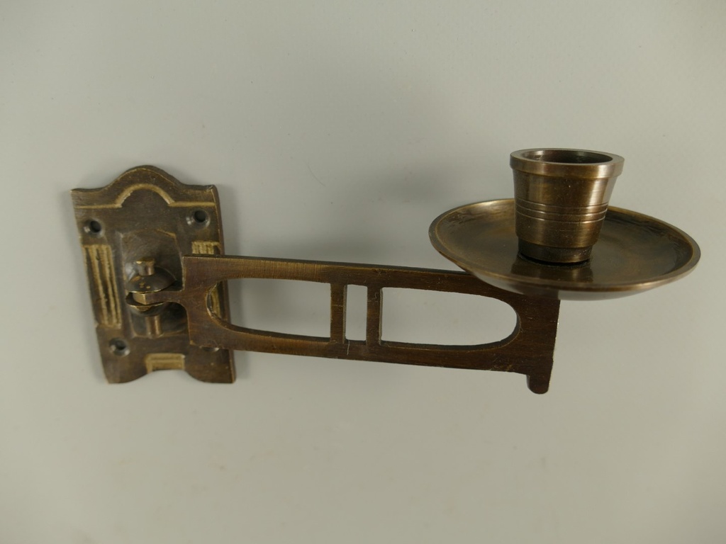 [LA-39689] Kerzenleuchter Kerzenständer Kerzenhalter Klavierleuchter Wandleuchter Messing brüniert #39689