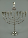 Kerzenleuchter Kerzenständer Kerzenhalter Davidleuchter Metall vernickelt #39719