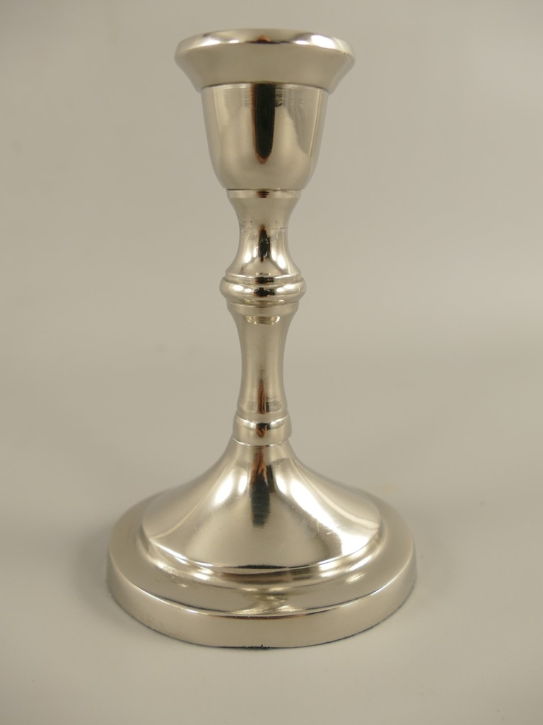 [LA-39744] Kerzenleuchter Kerzenständer Kerzenhalter Metall vernickelt #39744