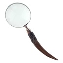 Leselupe Handlupe Vergrößerungsglas Bein Vernickelt D 5-L 17 cm