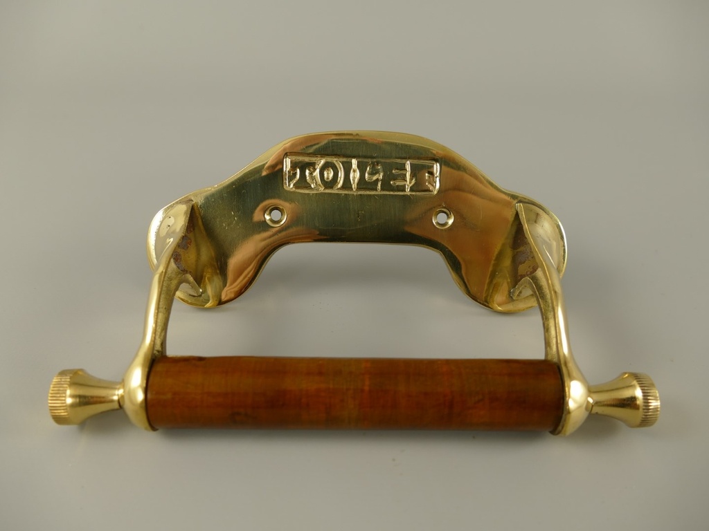 [LA-39843] Toillettenpapierhalter Messing L 17 cm