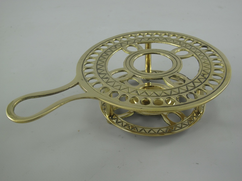 [LA-39861] Stövchen rund Messing D 16-H 6 cm
