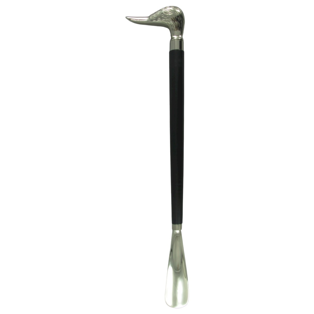 Schuhanzieher Vernickelt Griff Schwarz L 48x10 cm