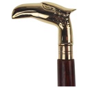 Gehstock Wanderstock Spazierstock Flanierstock Holz Messing poliert Adlerkopf #40013