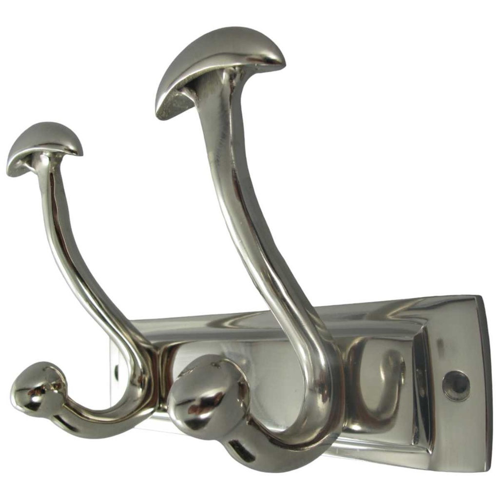 [LA-40557] Garderobenhaken Wandhaken Kleiderhaken Mantelhaken Aluminium vernickelt