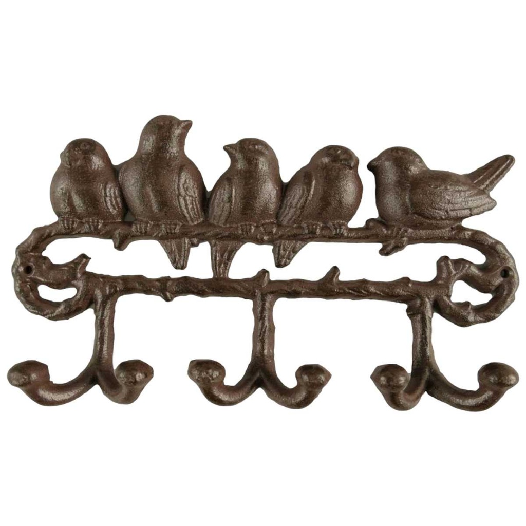[LA-40560] Garderobenhaken Kleiderhaken Wandhaken Mantelhaken Gusseisen Braun rustikal #40560