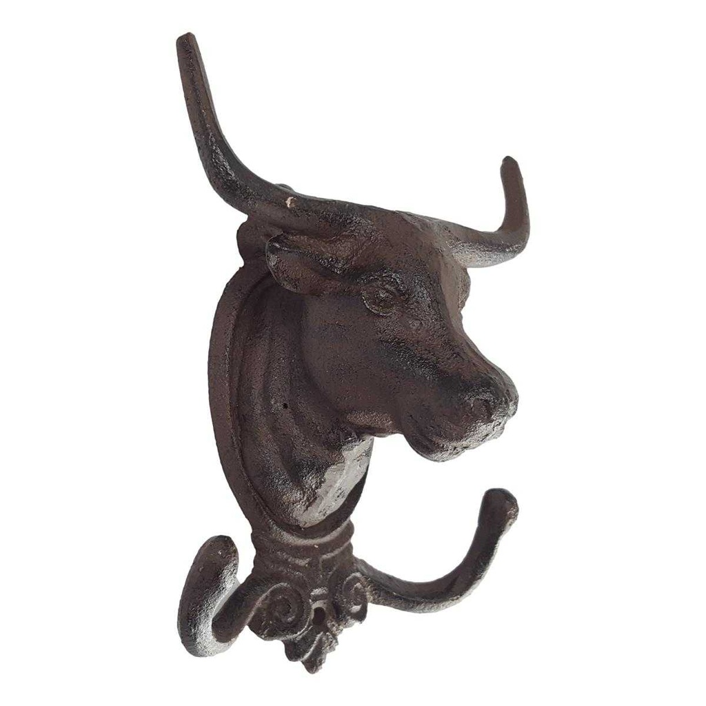 [LA-40647] Garderobenhaken Kleiderhaken Wandhaken Mantelhaken Gusseisen Rustikal - Kuh