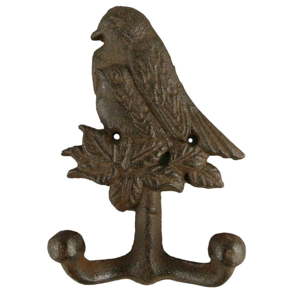 [LA-40651] Garderobenhaken Kleiderhaken Wandhaken Mantelhaken Gusseisen Braun rustikal #40651