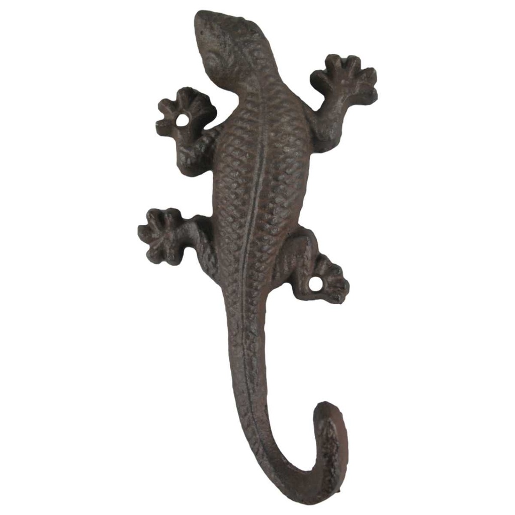 [LA-40669] Wandhaken Gusseisen Eidechse Rustikal