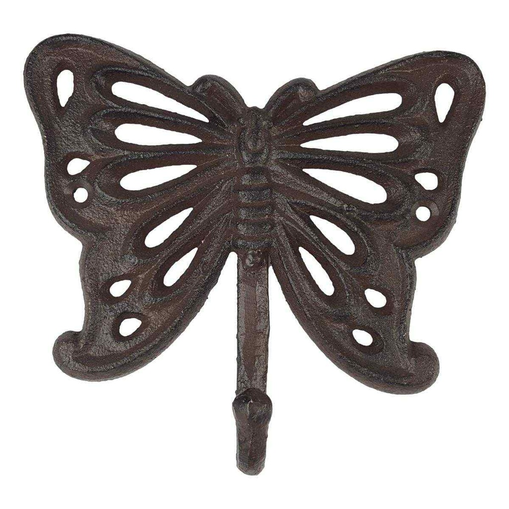 [LA-40680] Garderobenhaken Kleiderhaken Wandhaken Mantelhaken Schmetterling Rustikal