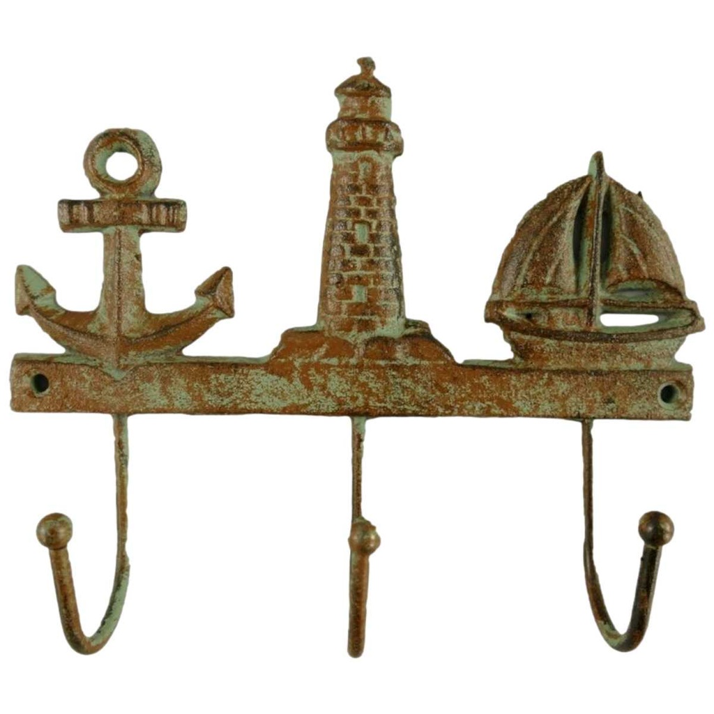 [LA-40691] Garderobenhaken Kleiderhaken Wandhaken Mantelhaken Gusseisen farbig #40691