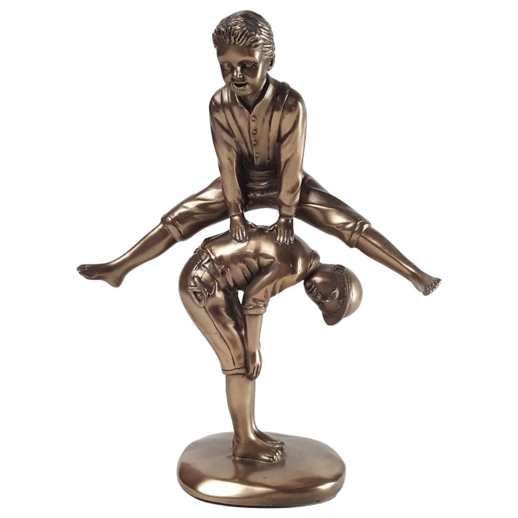 [LA-40778] Skulptur Figur Kunststein Spielende Kinder