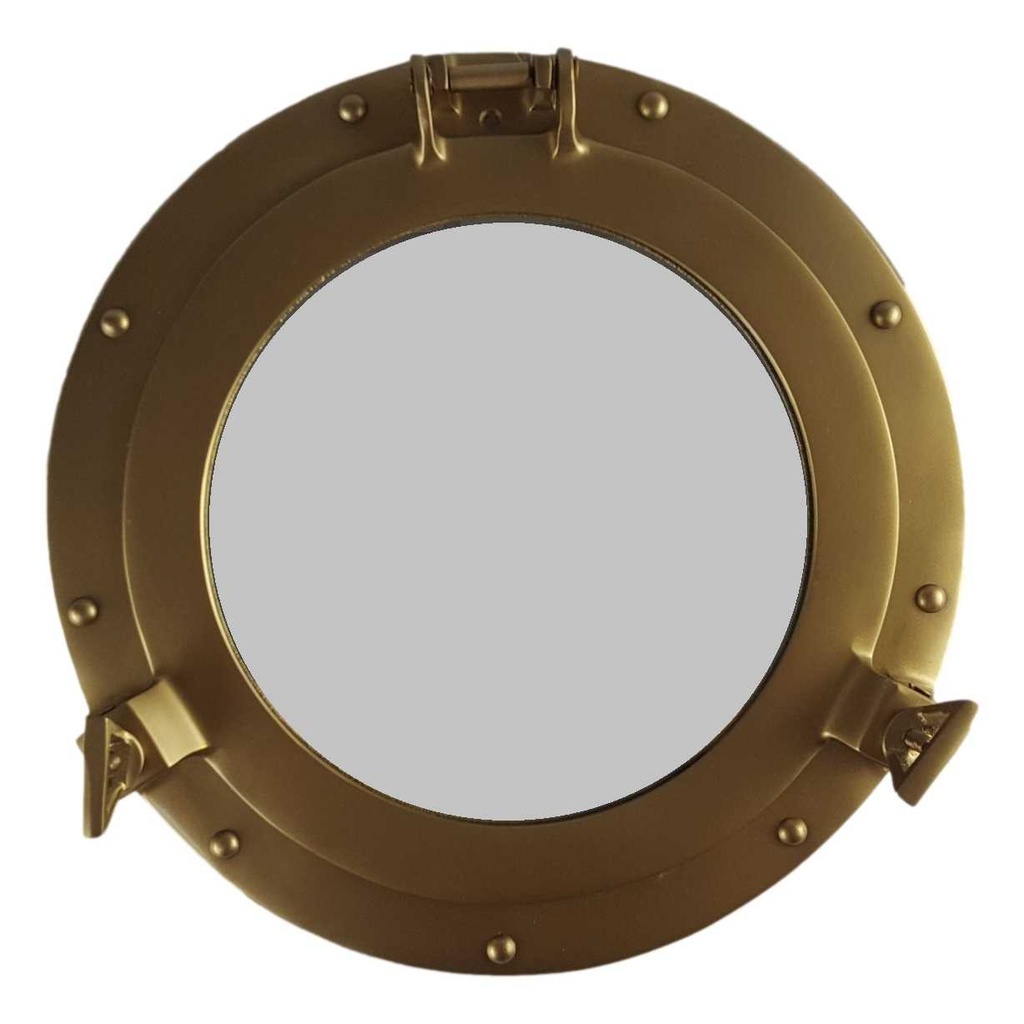 [LA-40854] Spiegel Aluminium brüniert Bullauge Schiffsfenster