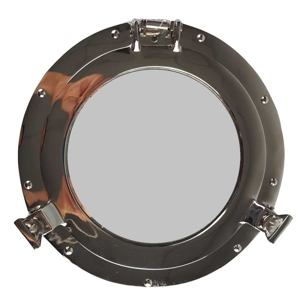 [LA-40856] Spiegel Aluminium vernickelt chromiert Bullauge Schiffsfenster