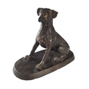 Skulptur Figur Gusseisen Hund Bulldogge Rustikal