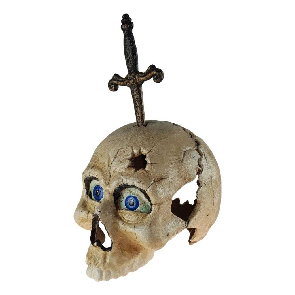[LA-41041] Skulptur Figur Gusseisen Totenkopf Gothic Halloween