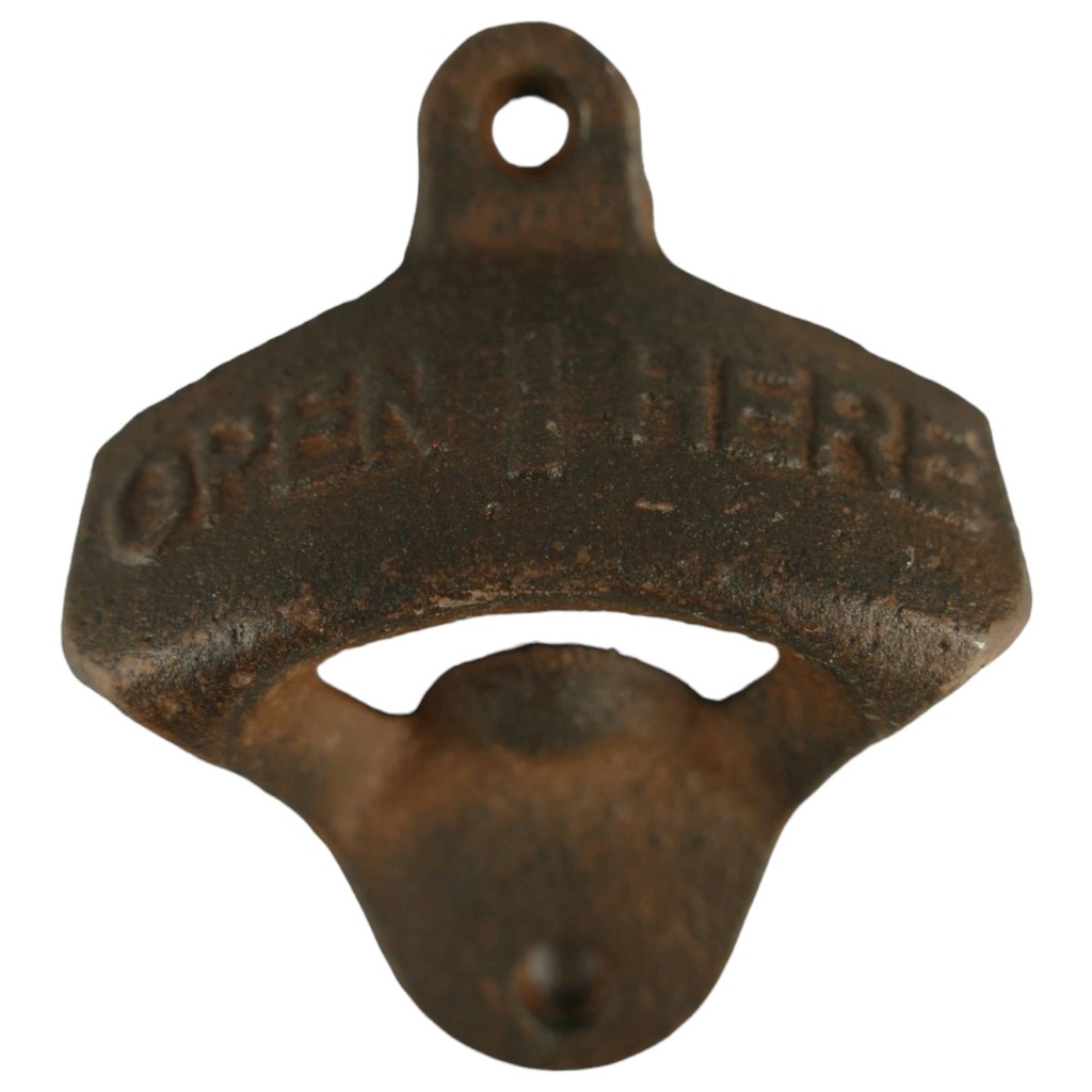 [LA-41141] Flaschenöffner aus Gusseisen Beer Open Here H 7x6 cm