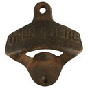 Flaschenöffner aus Gusseisen Beer Open Here H 7x6 cm