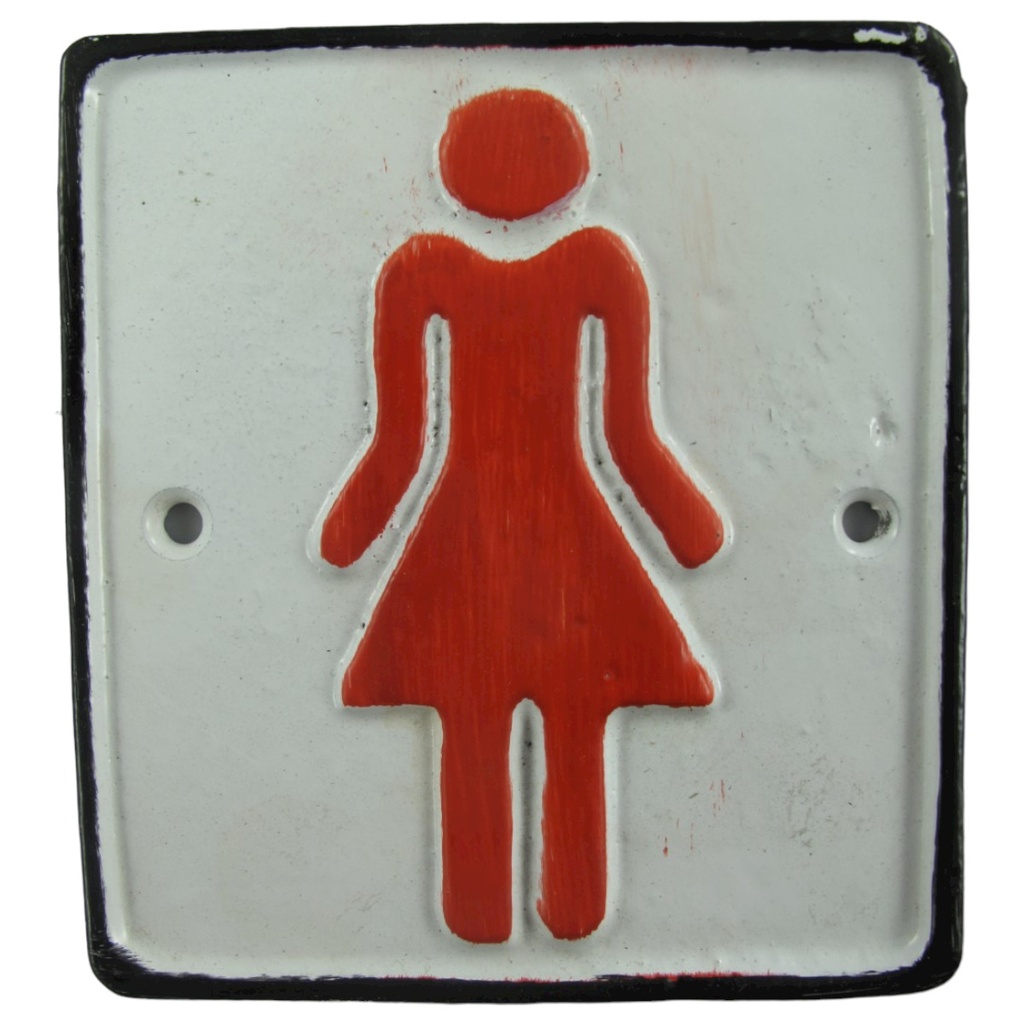 [LA-41181] Schild WC(DAMEN) Rustikal Eisen L 9x10 cm