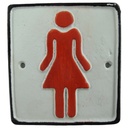 Schild WC(DAMEN) Rustikal Eisen L 9x10 cm