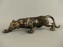 Gusseisen Figur Skulptur Panter Eisen rustikal braun L 41 cm