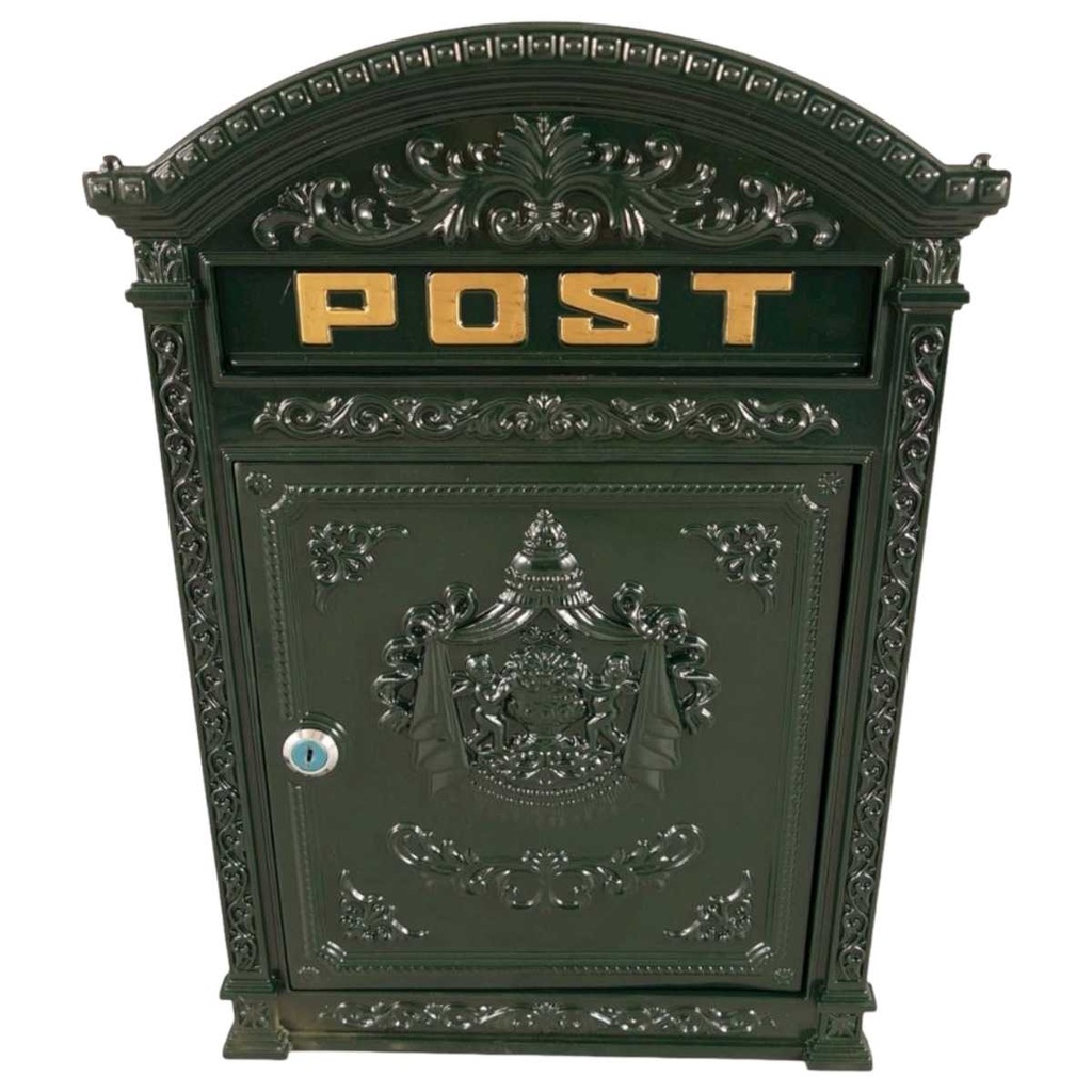 [LA-41226] Wandbriefkasten Postkasten Briefkasten Aluminium Grün