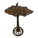 Gusseisen Vogeltränke rustikal braun H 61x40 cm