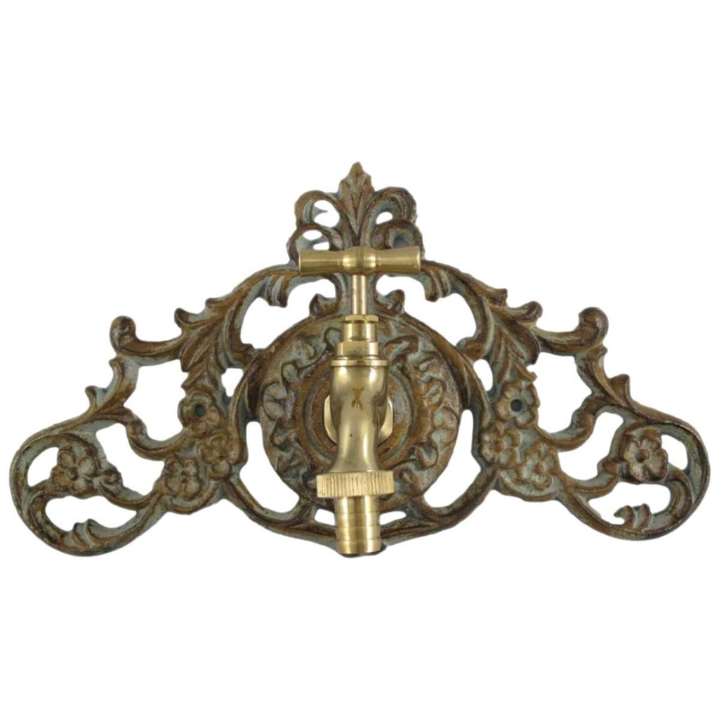 [LA-41268] Zierrosette Wanddeko Garten Terrasse Haus Gusseisen farbig
