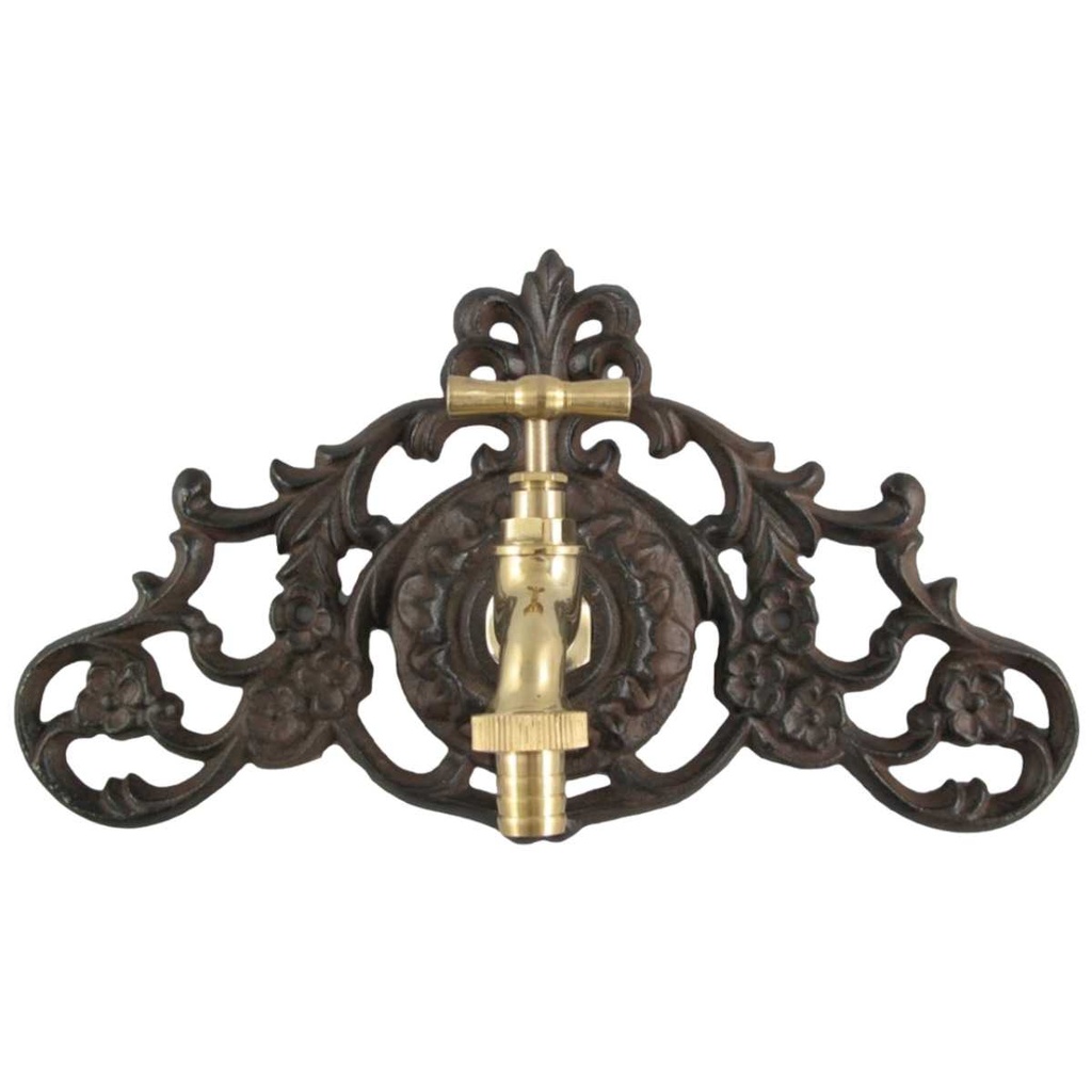 [LA-41269] Zierrosette Wanddeko Garten Terrasse Haus Wanddekoration Gusseisen Rustikal