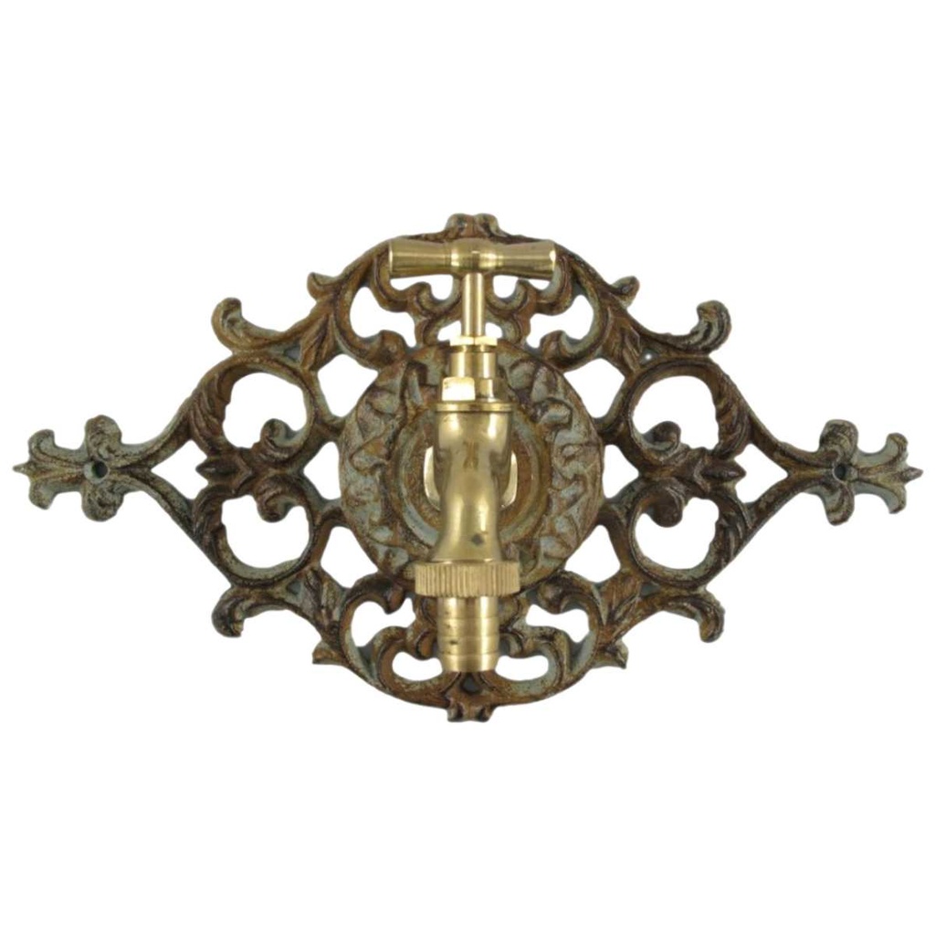 [LA-41272] Zierrosette Wanddeko Garten Terrasse Haus Gusseisen farbig #41272