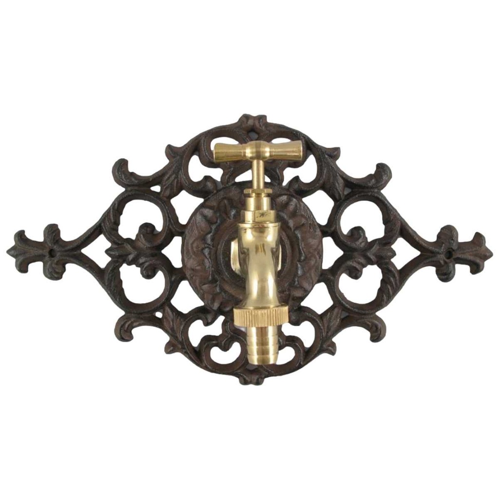 [LA-41273] Zierrosette Wanddeko Garten Terrasse Haus Wanddekoration Gusseisen Rustikal #41273