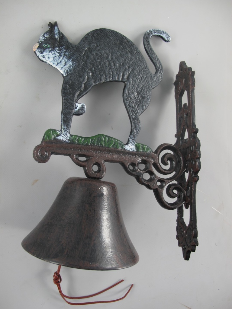 [LA-41356] Wandglocke Türglocke Türklopfer Gusseisen Katze