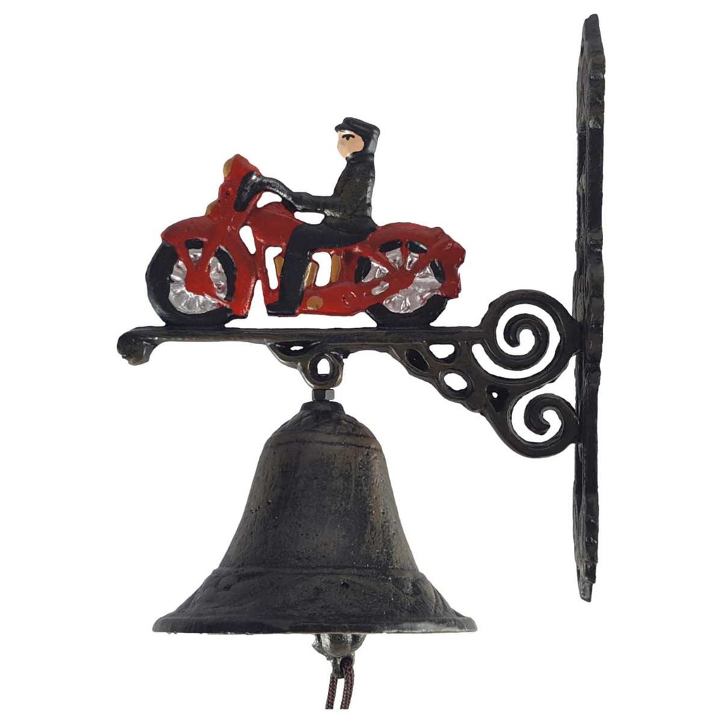 [LA-41381] Wandglocke Türglocke Türklopfer klein Gusseisen Motorrad
