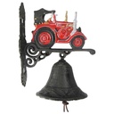 Gusseisen Wandglocke Türglocke Motiv Figürchen Kl-Trekker Rot H 25x18 cm