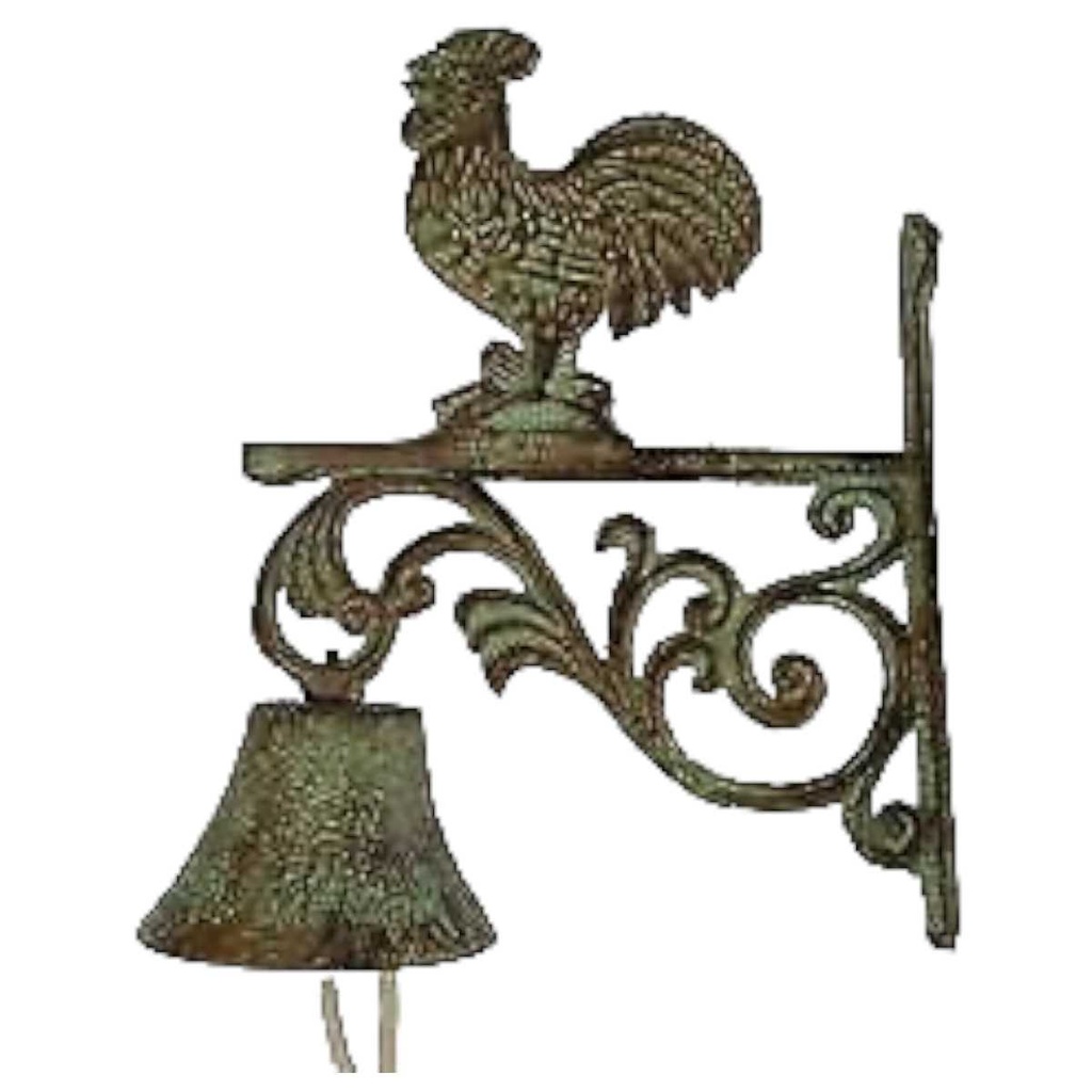 [LA-41399] Wandglocke Türglocke Türklopfer Gusseisen Hahn