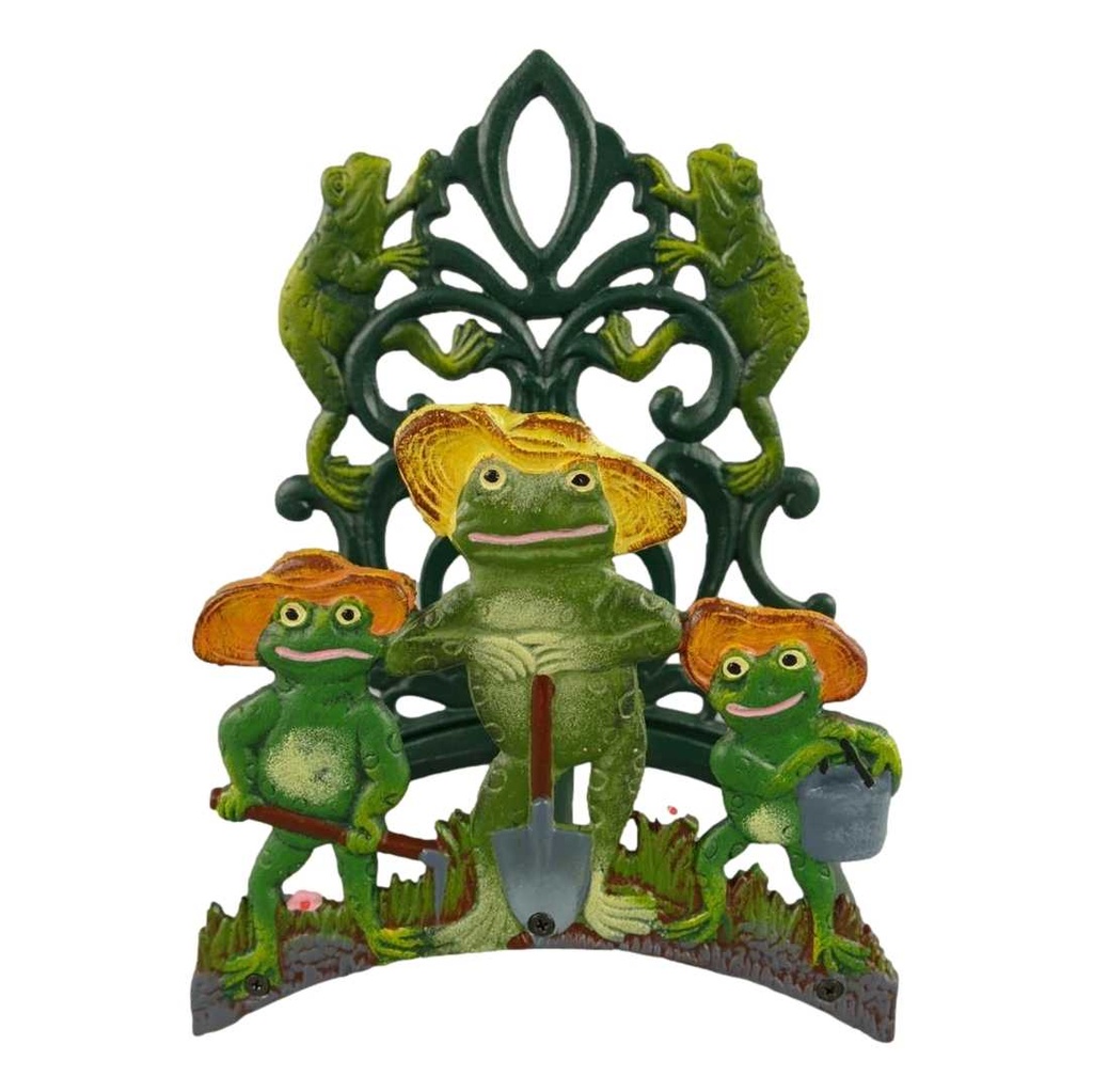 [LA-41462] Schlauchhalter Gartenschlauchhalter Garten Gusseisen Frösche Rustikal