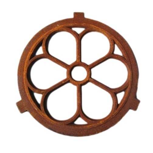 [LA-41515] Gusseisen Stallfenster Fensterrahmen Nostalgie Antik-Stil rund 64 cm