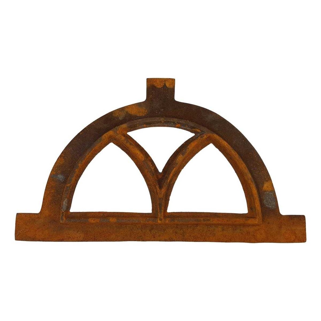 [LA-41517] Stallfenster Fensterrahmen Gusseisen halbrund Rostig Nostalgie-Stil