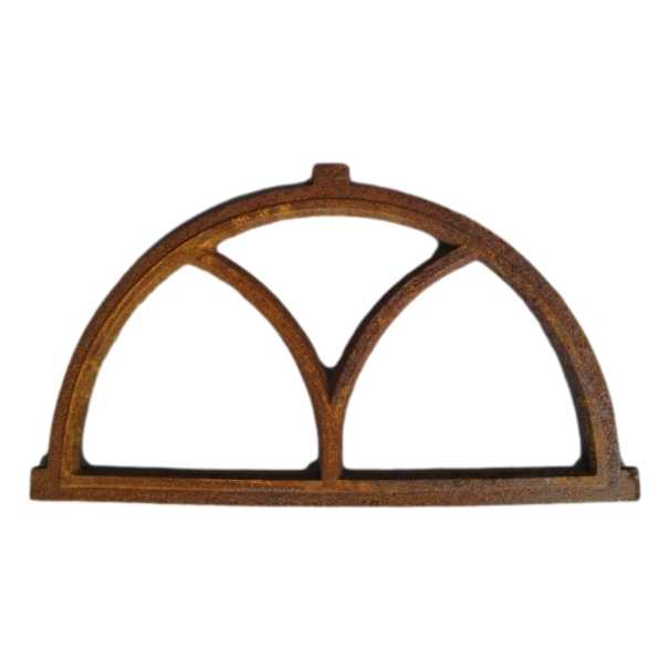 [LA-41519] Gusseisen Stallfenster Fensterrahmen Nostalgie Antik-Stil Rostig 86x45 cm