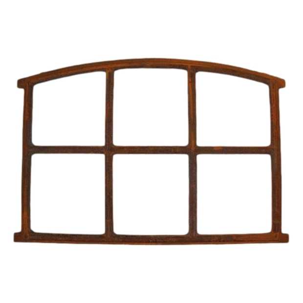 [LA-41523] Gusseisen Stallfenster Fensterrahmen Nostalgie Antik-Stil rostig 60x88 cm