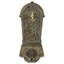Gusseisen Standbrunnen Wassersäule Gartenbrunnen Zapfstelle farbig H 65 cm