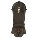 Standbrunnen Wassersäule Gartenbrunnen Zapfstelle Gusseisen Braun rustikal Garten #41582