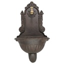 Wandbrunnen Wassersäule Gartenbrunnen Zapfstelle Gusseisen Braun rustikal Terrasse #41593