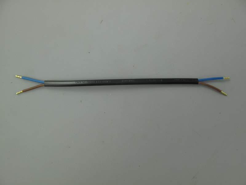 [LA-41797] Kabel(Black)Plat 2x0,75-20 cm Aderendh (25mm/open)