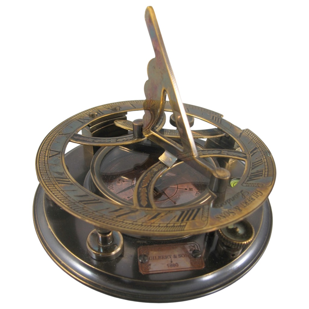 [LA-42745] Kompass Messing Brüniert D 13x11 cm