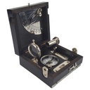 Nautikset Vernickelt Schwarz 12x12cm